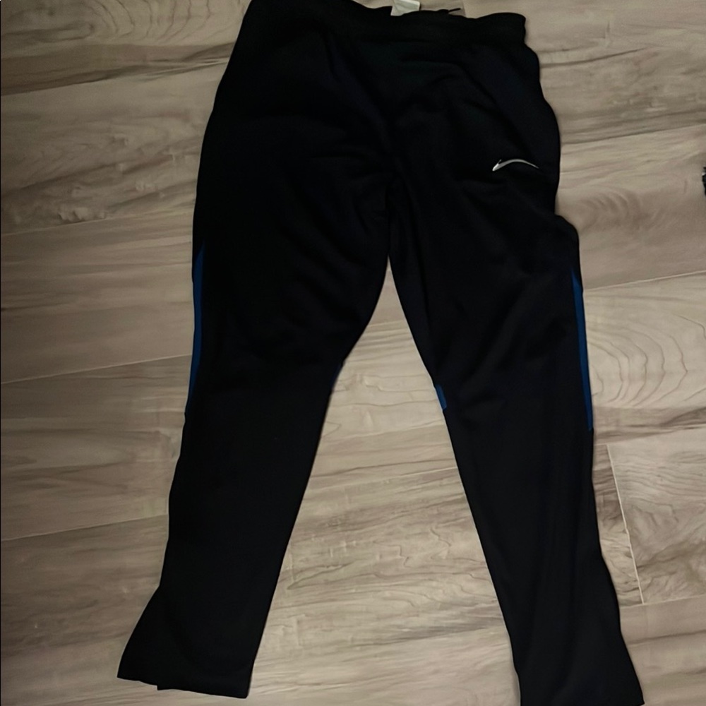 Nike navy Joggers with royal blue Accents